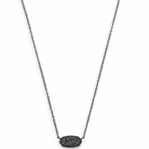 Kendra Scott - Elisa Pendant Necklace in Black Drusy